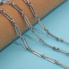 Handmade Stainless Steel Long Oval Compressed Chain Hip Hop Jewelry Accessories Necklace Bracelet With Electroplating