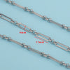 Handmade Stainless Steel Long Oval Compressed Chain Hip Hop Jewelry Accessories Necklace Bracelet With Electroplating