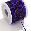 Handmade Stainless Steel Mixed Color Beaded Crystal Chain Clip Jewelry With Vacuum Gold Plating