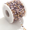 Handmade Stainless Steel Mixed Color Beaded Crystal Chain Clip Jewelry With Vacuum Gold Plating