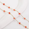 Handmade Stainless Steel Natural Stone Chain Necklace Bracelet With Vacuum In Furnace Electroplating