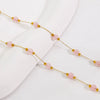 Handmade Stainless Steel Natural Stone Chain Necklace Bracelet With Vacuum In Furnace Electroplating
