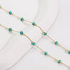 Handmade Stainless Steel Natural Stone Chain Necklace Bracelet With Vacuum In Furnace Electroplating