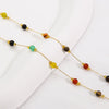 Handmade Stainless Steel Natural Stone Chain Necklace Bracelet With Vacuum In Furnace Electroplating