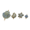 Handmade Stainless Steel Shell Conch And Heart Shape Pendant For Jewelry With Electroplating Retro Style