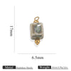 Handmade Stainless Steel Shell Conch And Heart Shape Pendant For Jewelry With Electroplating Retro Style
