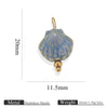 Handmade Stainless Steel Shell Conch And Heart Shape Pendant For Jewelry With Electroplating Retro Style