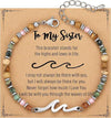 Handmade Stainless Steel Wave Beaded Turquoise Bracelet Geometric Ethnic Style Women's Bracelet