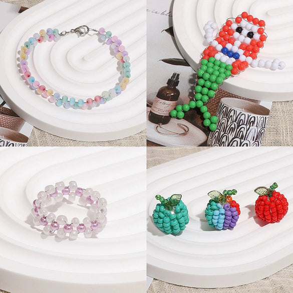 Handmade Steel Wire Beaded Pearl Jewelry Accessories Necklace Bracelet Earrings Simple Natural Style