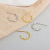 Handmade 925 Sterling Silver Geometric Twist Earrings For Women Minimalist Student Fashion Jewelry