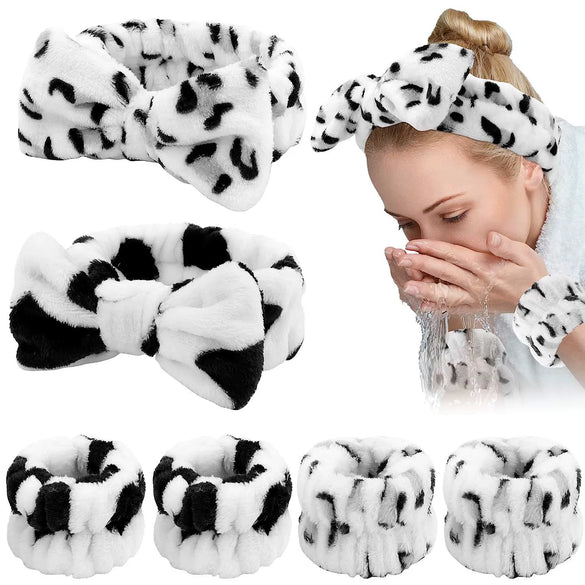Handmade Stitch Wash Waterproof Cloth Wrist Band Hair Band Set With Animals Zodiac Styling For Women