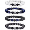Handmade Stone Beaded Bracelet Geometric Style Unisex