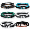 Handmade Stone Beaded Bracelet Geometric Style Unisex