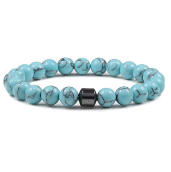 Handmade Stone Beaded Bracelet Geometric Style Unisex