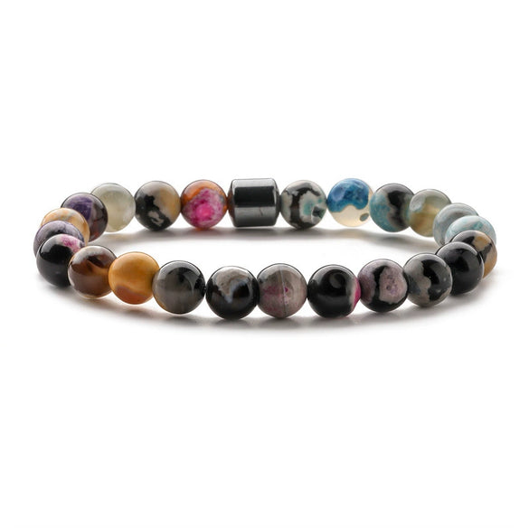 Handmade Stone Beaded Bracelet Geometric Style Unisex