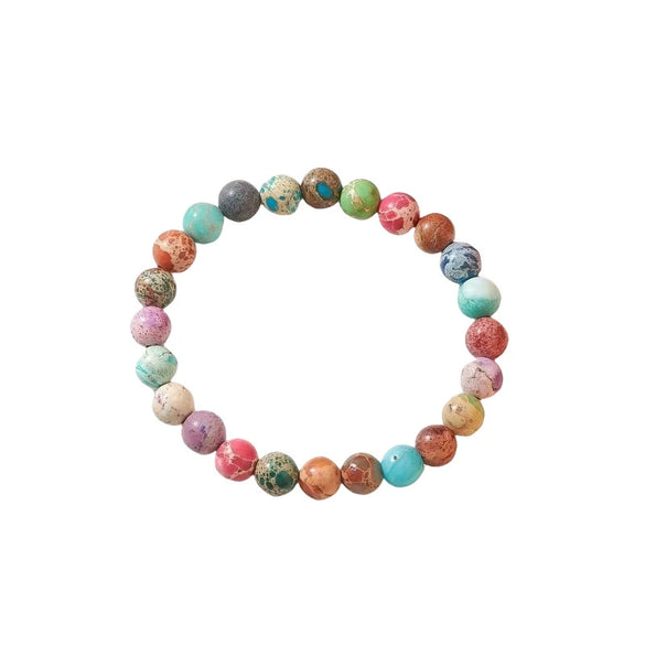 Handmade Stone Beaded Bracelet Geometric Style Unisex