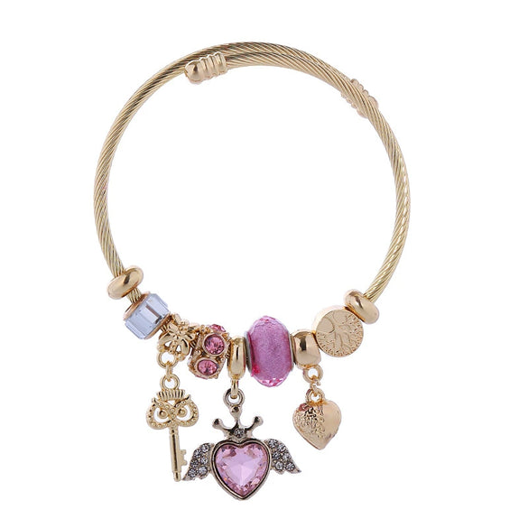 Handmade Sweet Heart Pattern Copper Bracelet For Women And Unisex