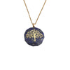 Handmade Tiger Eye Stone Gravel Pendant Necklace With Stainless Steel O Chain Geometric Alloy Charm Fashion Jewelry For Women And Men