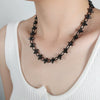 Handmade Titanium Steel Cuban Chain Clavicle Necklace For Women With Geometric Design And Electroplating Treatment Retro And Exaggerated Style