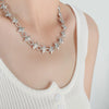 Handmade Titanium Steel Cuban Chain Clavicle Necklace For Women With Geometric Design And Electroplating Treatment Retro And Exaggerated Style