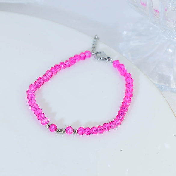 Handmade Titanium Steel Geometric Fashion Ol Women's Beaded Bracelet Jewelry