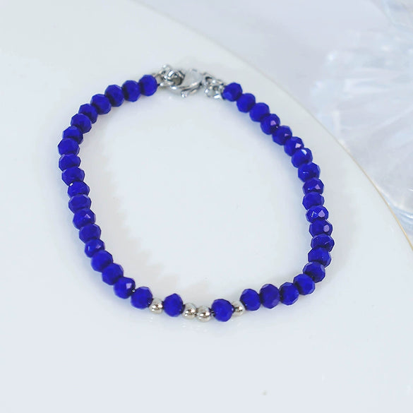 Handmade Titanium Steel Geometric Fashion Ol Women's Beaded Bracelet Jewelry