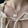 Handmade Titanium Steel Rabbit Pendant Necklace With Oil Dripping Element And Tarot Design Electroplated 18K Gold