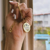 Handmade Titanium Steel Rabbit Pendant Necklace With Oil Dripping Element And Tarot Design Electroplated 18K Gold