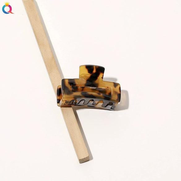 Handmade Transparent Acetate Hair Clip Simple Geometric Bangs And Flyaway Hairpin For Women