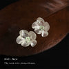 Handmade Transparent Resin Flower Earrings For Women Minimalist Elegant Floral Drop Earrings
