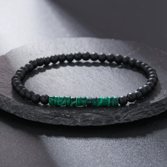Handmade Unisex Geometric Stone Braided Couple Bracelet