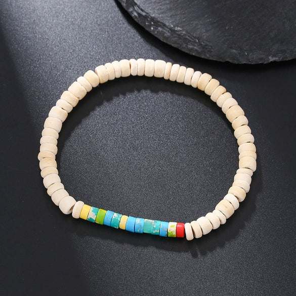 Handmade Unisex Geometric Stone Braided Couple Bracelet