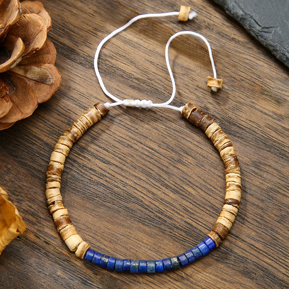 Handmade Unisex Geometric Stone Braided Couple Bracelet