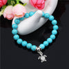 Handmade Unisex Turtle Pendant Beaded Bracelet With Animal Zodiac Pattern