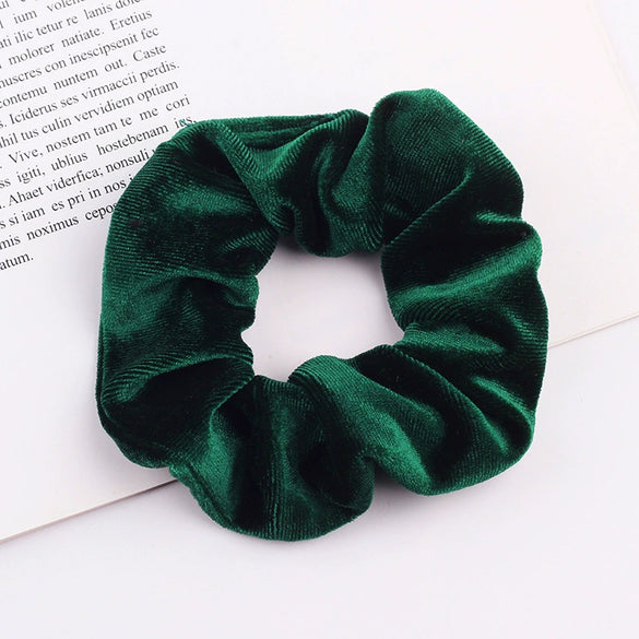 Handmade Velvet Bow Scrunchie Hair Tie With High Elasticity Fabric Hair Accessory For Women And Girls