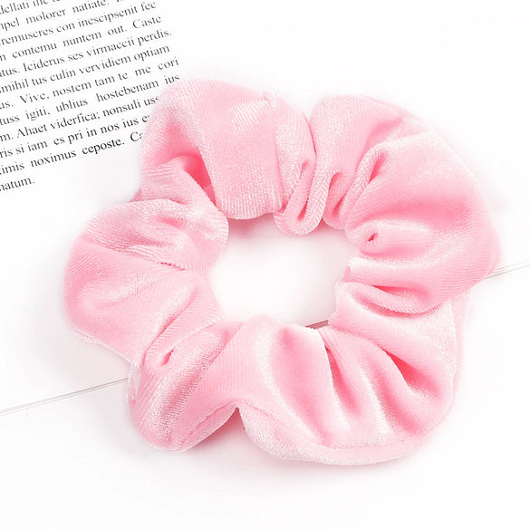 Handmade Velvet Bow Scrunchie Hair Tie With High Elasticity Fabric Hair Accessory For Women And Girls