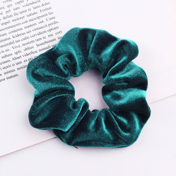 Handmade Velvet Bow Scrunchie Hair Tie With High Elasticity Fabric Hair Accessory For Women And Girls
