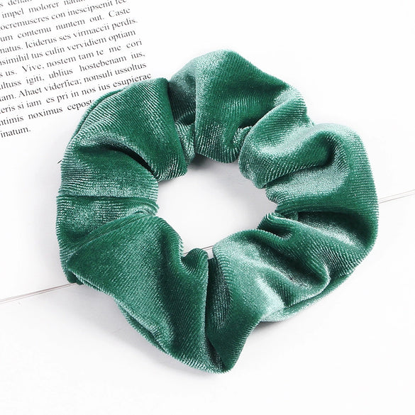 Handmade Velvet Bow Scrunchie Hair Tie With High Elasticity Fabric Hair Accessory For Women And Girls