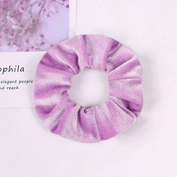 Handmade Velvet Bow Scrunchie Hair Tie With High Elasticity Fabric Hair Accessory For Women And Girls
