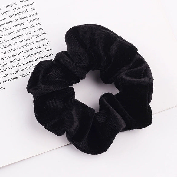 Handmade Velvet Bow Scrunchie Hair Tie With High Elasticity Fabric Hair Accessory For Women And Girls