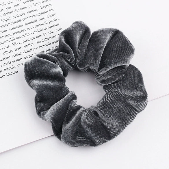 Handmade Velvet Bow Scrunchie Hair Tie With High Elasticity Fabric Hair Accessory For Women And Girls