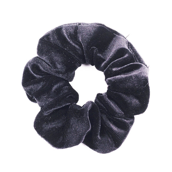 Handmade Velvet Bow Scrunchie Hair Tie With High Elasticity Fabric Hair Accessory For Women And Girls