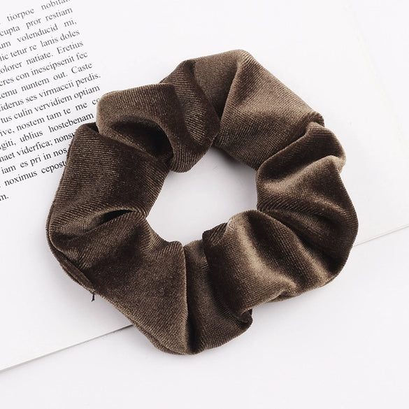 Handmade Velvet Bow Scrunchie Hair Tie With High Elasticity Fabric Hair Accessory For Women And Girls