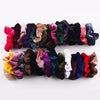 Handmade Velvet Bow Scrunchie Hair Tie With High Elasticity Fabric Hair Accessory For Women And Girls