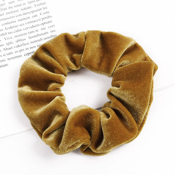 Handmade Velvet Bow Scrunchie Hair Tie With High Elasticity Fabric Hair Accessory For Women And Girls