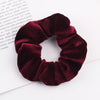 Handmade Velvet Bow Scrunchie Hair Tie With High Elasticity Fabric Hair Accessory For Women And Girls