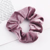 Handmade Velvet Bow Scrunchie Hair Tie With High Elasticity Fabric Hair Accessory For Women And Girls