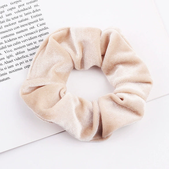 Handmade Velvet Bow Scrunchie Hair Tie With High Elasticity Fabric Hair Accessory For Women And Girls
