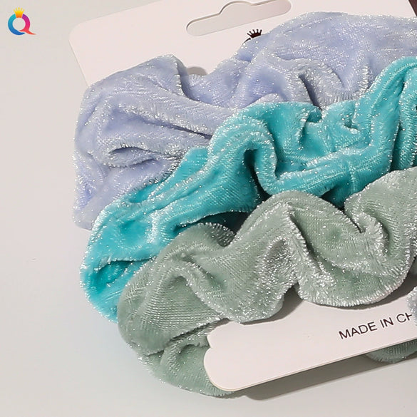 Handmade Velvet Scrunchie Hair Tie For Women Multicolor Simple Fashion Hair Accessory