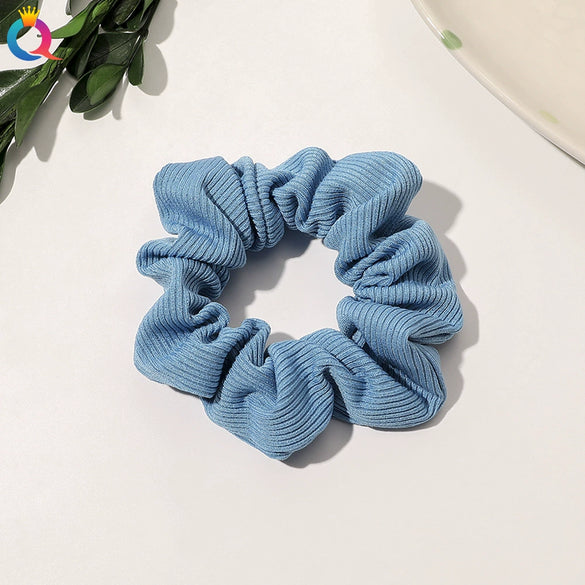 Handmade Velvet Scrunchie Hair Tie For Women Striped Ponytail Hair Accessory With A Simple Everyday Style